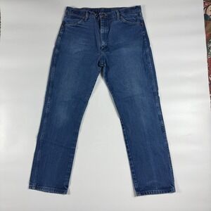Wrangler Jeans Men's 38x32 Blue Denim Cowboy Cut High Rise Original Fit 13MWZ